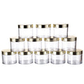 Wholesale 2oz 60g PS Powder Jar Container Body Cream Jar Cosmetic Jars with Golden Cap for Nail Art Powder Lip Balm Body Scrub