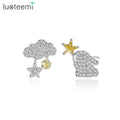 LUOTEEMI Cartoon Earring Cloud Drop Woman Accessory Jewelry Statement Korean Fashion Cute Earing for Girl