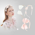 Kids Alice Bands Pink Large Bow China Children Plastic Headbands Head Band Hair Accessories Girl Tulle Headbands for Kids