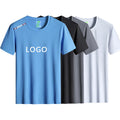 Factory Price Label Private Plus Size Summer Ice Silk Men's Quick Dry Gym Short Sleeved White T-shirt Custom Print for