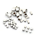 Engraveable DIY Stainless Steel Spacer Bead Seamless Stainless Steel Cube Beads Prayer Beads for Necklace Bracelet