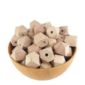 18mm Hexagon Polished Beechwood Beads Natural Color DIY Wooden Spacer Beads for Wall Hanging