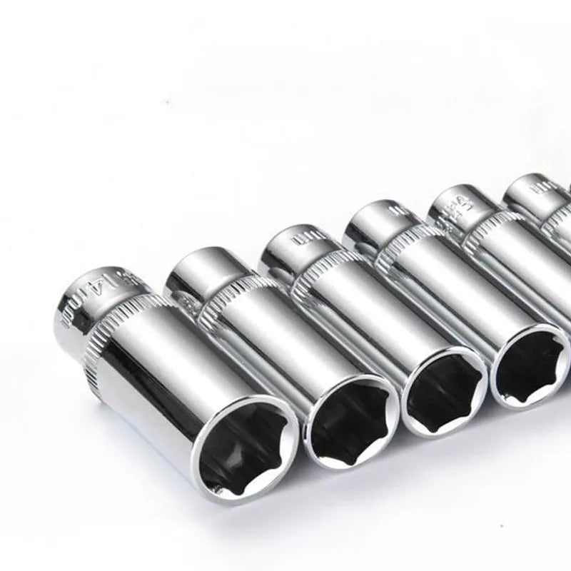 63mm CRV Alloy Anti-rust 6 Point Torque Spanner Ratchet Socket Wrench 3/8\" Drive Customizable OEM Deep Hex Sockets Set