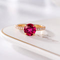 Hot Sale Natural Tourmaline White Diamond Real 18k Gold Jewelry Ring