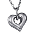 Hollow Sea Heart Urn Pendant Keepsake Supplier Stainless Steel Stereoscopic Sweet Jewel Necklace Memorial Holder Ashes Cremation