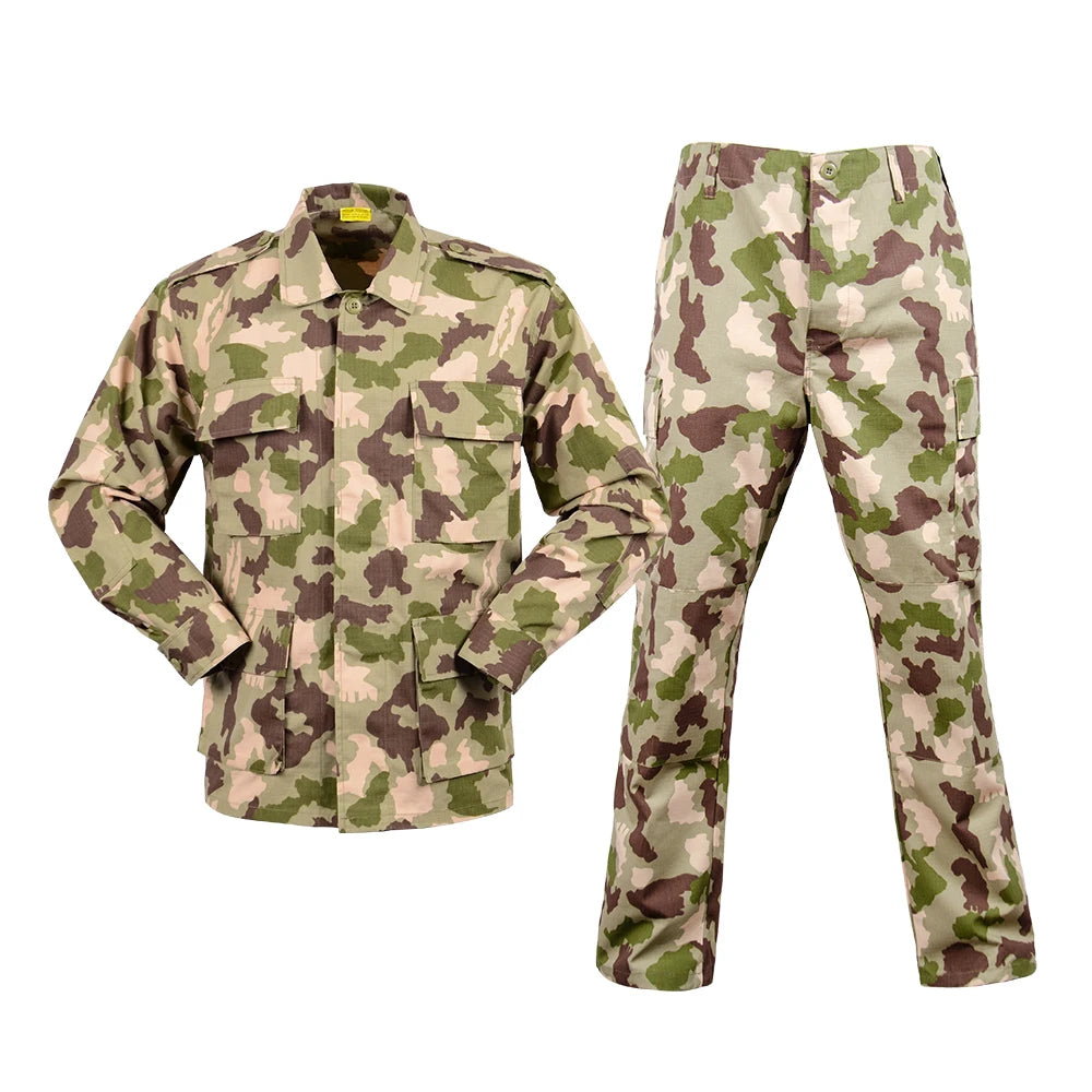 Custom BDU Outdoor Combat Camouflage Uniform Canvas Breathable Rip-Stop Windproof Autumn Unisex Sniper Hunting Suit