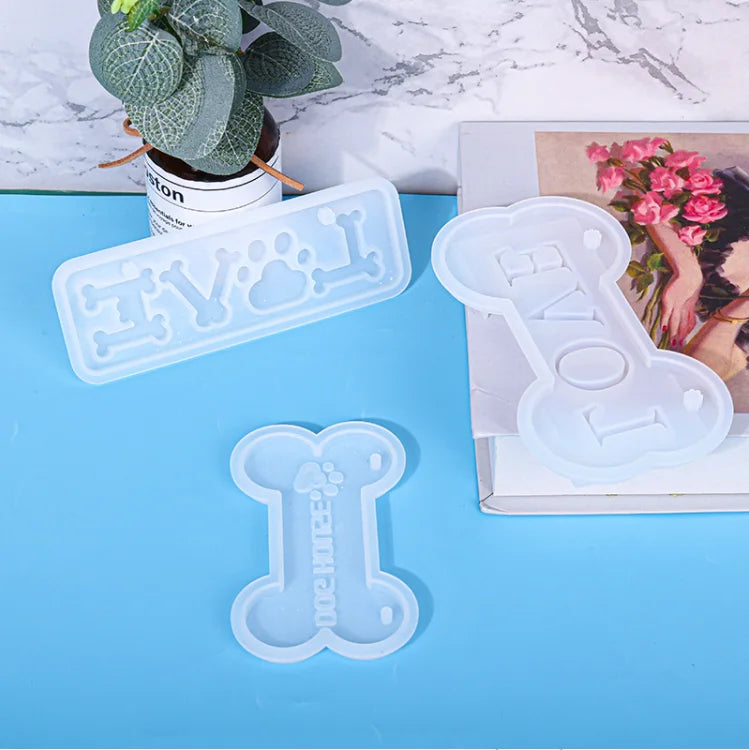 Early Riser Silicone Mold for DIY Dog Bone and Paw Print Earrings