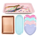 Wholesale Heart-Shaped Metal Nail Polish Bottle Holder Nail Charm Rhinestone Storage Tool for Beauty Use