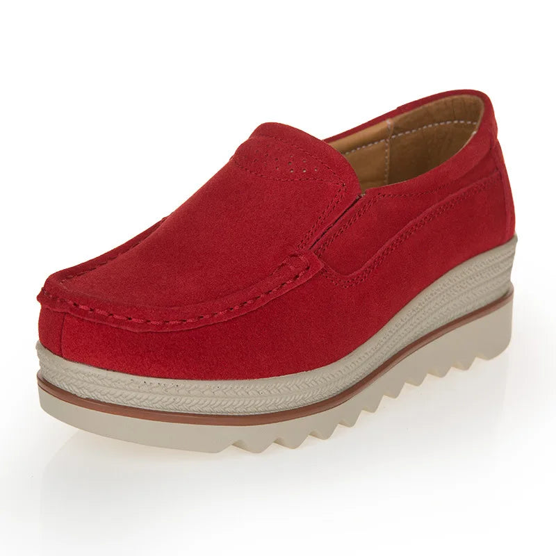 Fashion Spring and Autumn Style slip on Women's Casual Shoes Outdoor Travel Thick Soled All Match Ladies Wedges Shoes