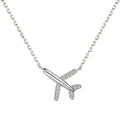Dylam Luxury Tarnish Free S925 Sterling Silver 18K Gold Plated Necklace Chain Fine Jewelry Airplane Pendant Necklaces for Women