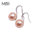 High-heeled Shoes Style 925 Silver Cultured Pink Pearl Earrings for Women Gift Jewelry