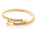 Factory Supply Punk Style Stainless Steel Wire Rope Bracelet for Women Gift for Nail Art Enthusiasts