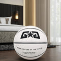 Custom Size5 Size6 Size7 White PU Leather Basketball WUNIQUE Brand Model 29.5 Training Use High Quality Butyl Bladder Custom