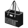 Foldable Desktop File Organizer Box with Hanging Filing System Front Pocket & Handles for Letter Size Documents & Office Storage