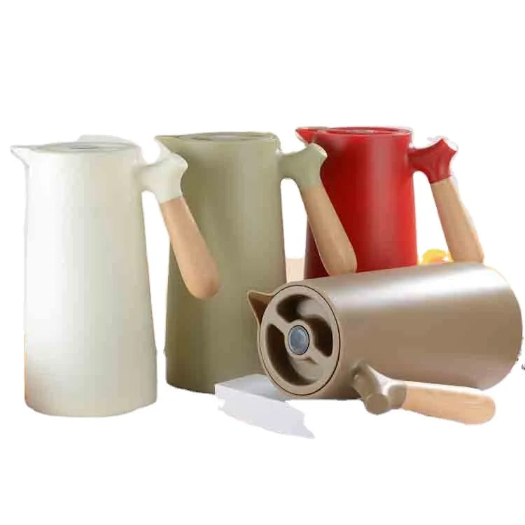 Nordic Style Thermo Wood Handle Coffee Pot Simple Fashion Thermo Thermo Manufacturers Direct Customized logo