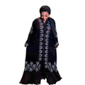 Flash Sale Black Ankara Dress African Custom Abaya Luxury Rhinestones Black Abaya Dubai Long Sleeve Abaya Dubai