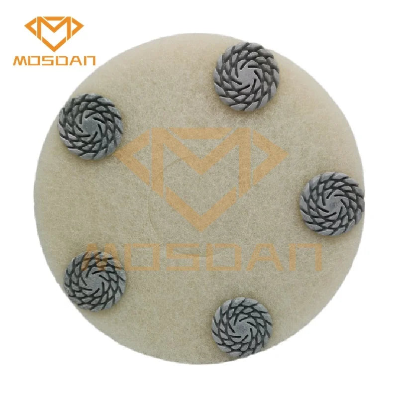 11 Inch White Sponge Floor Polishing Pads with 5 Diamond Resins for Burnishers