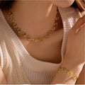 Tarnish Free Bisuteria Acero Inoxidable Bijoux Fine Jewelry Sets Stainless Steel Chain Necklace Bracelet Sets for Women