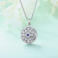 Custom OEM Fine Jewelry Cubic Zirconia Round Pendants Charms 925 Sterling Silver Necklaces for Women