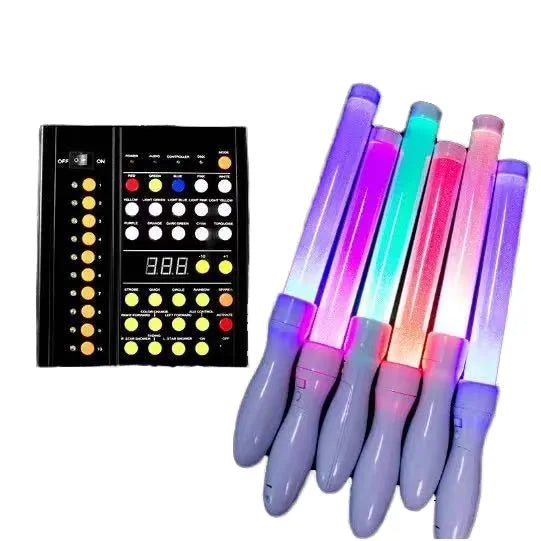 YLAIREGIFTS Customized Concert Remote Control Flashing Light up Stick Party RGB Glowing LED Light Stick