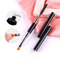 Double Head Professional 2 In1 Metal Spatula Tool Finger Extension for Poly Gel Nail Art Brush