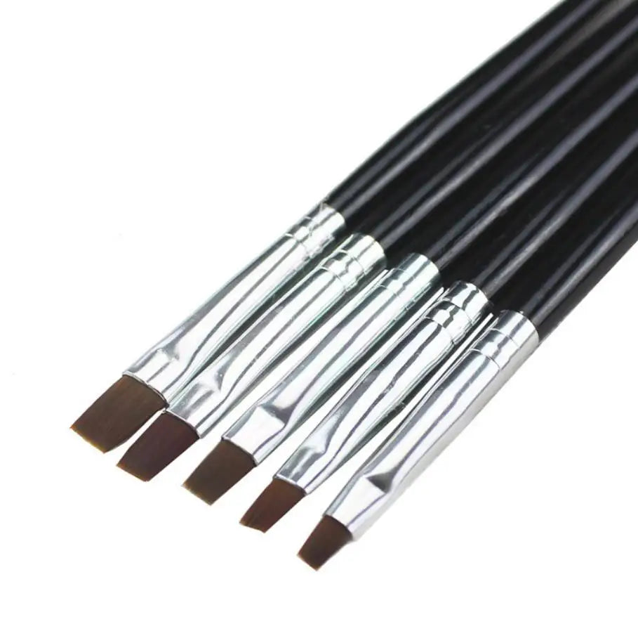 5pcs/set Acrylic UV Gel French Nail Art Design Kit Liner Painting Dotting Flat Brushes Pen Builder Nails Tools Party favors