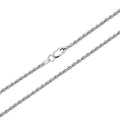 Wholesale Diamond Cut Rope Chain Bracelet 925 Sterling Silver 1.7mm Wide Rope Chain Bracelet