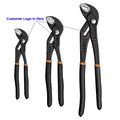 YUHANG Quick Adjustable 7-10-12 Inch Slip Joint Water Pump Pliers 3 Set with Push Button Tongue and Groove