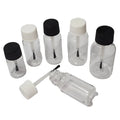 Large Capacity PET Nail Polish & Essential Balm Bottle 5ml-50ml Range with Brush Lid & Pump Sealer for Shampoo Storage