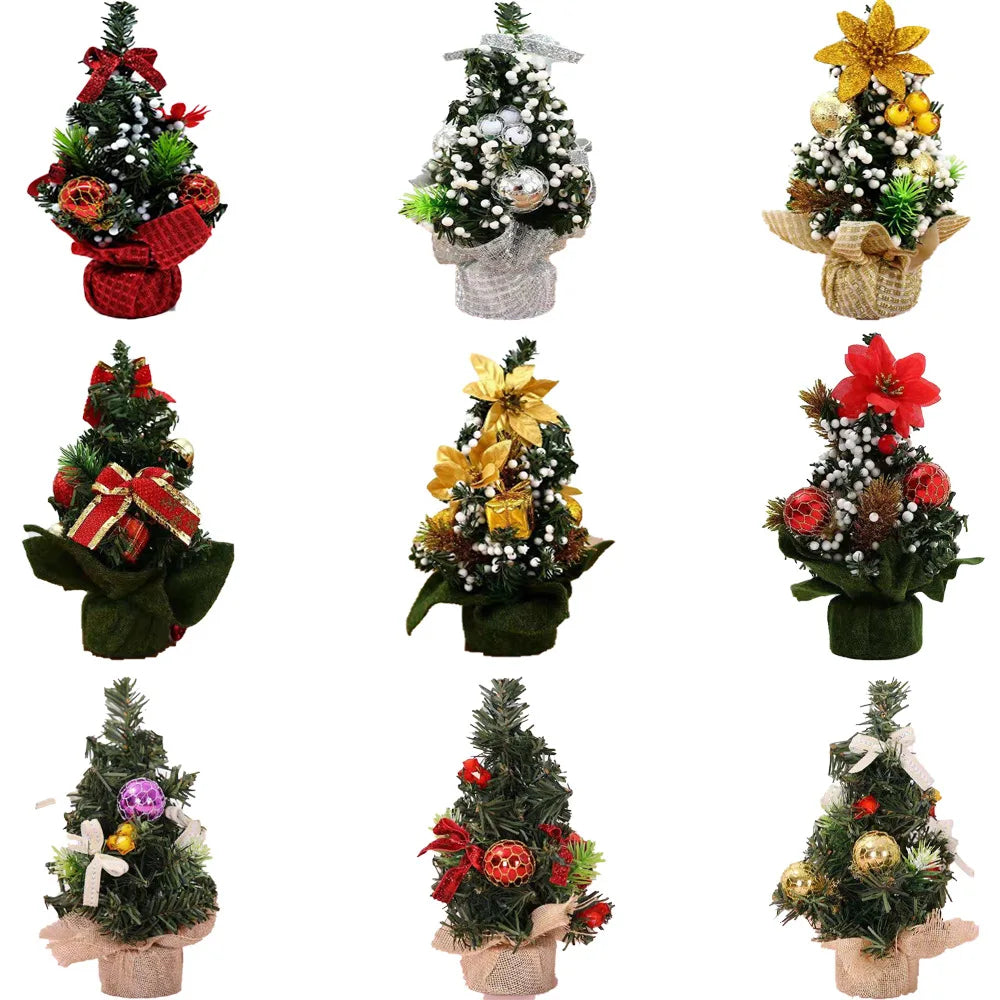 2024 Best Selling 20cm Mini Christmas Decoration Supplies Tabletop Small Christmas Tree Decoration Christmas Ornaments