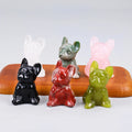 New Arrivals Yuchenglin 2 Inch French Bulldog Natural Crystal Gemstone Fashion Trend Healing Stone Animal Carving Decoration