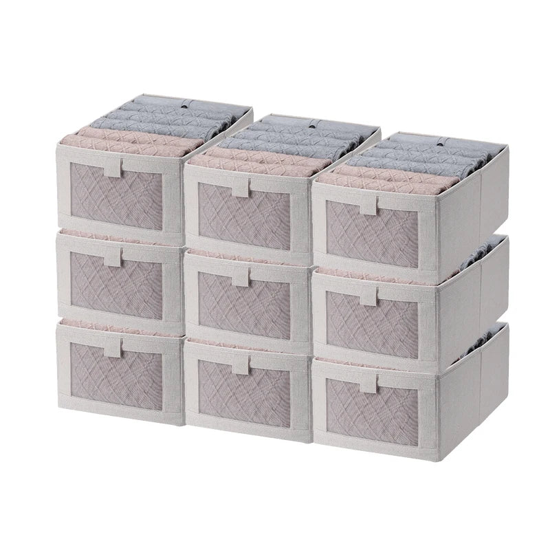 SHIMOYAMA Household Foldable Storage Bin Fabric Storage Box Set