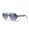 Wholesale Green PC Kids Sunglasses with Double Bridge UV Protection and Polarized Lenses Durable Frame