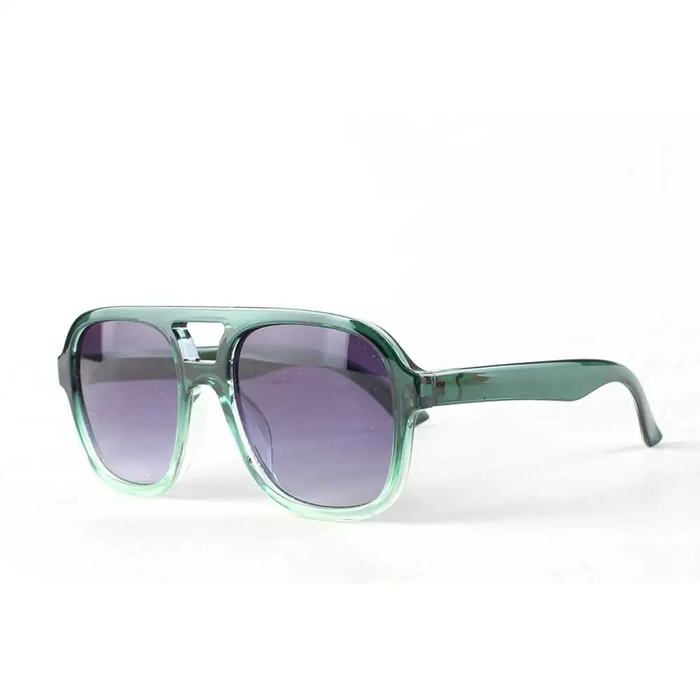 Wholesale Green PC Kids Sunglasses with Double Bridge UV Protection and Polarized Lenses Durable Frame