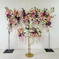 Silk Artificial Flower Row for Wedding Floral Wall Panel Background Decoration for Valentine's Day Graduation Wall Bracket