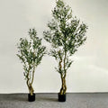 90cm-210cm Handmade Plastic Artificial Evergreen Bonsai Olive Tree Multi-piece Indoor Package for Wedding Chinese New Year Decor