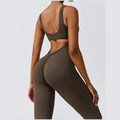 One Piece Sportswear Bodysuit  Women Fitness Sports Jumpsuit Seamless Gym Plus Size  Ribbed Gym Training Dance Wear