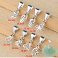 Wholesale Cute 925 Sterling Silver Pinch Clip Clasp Bail Animals Gold Plated Pendant Clip Clasp for Jade Jewelry Making