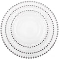 13Inch Charger Plates Clear Gold Rim Chargers for Elegant Dining Weddings and Formal Events