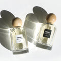 Cylinder Fragrance Wood Round Cap 100ml Spray Glass Perfume Bottle