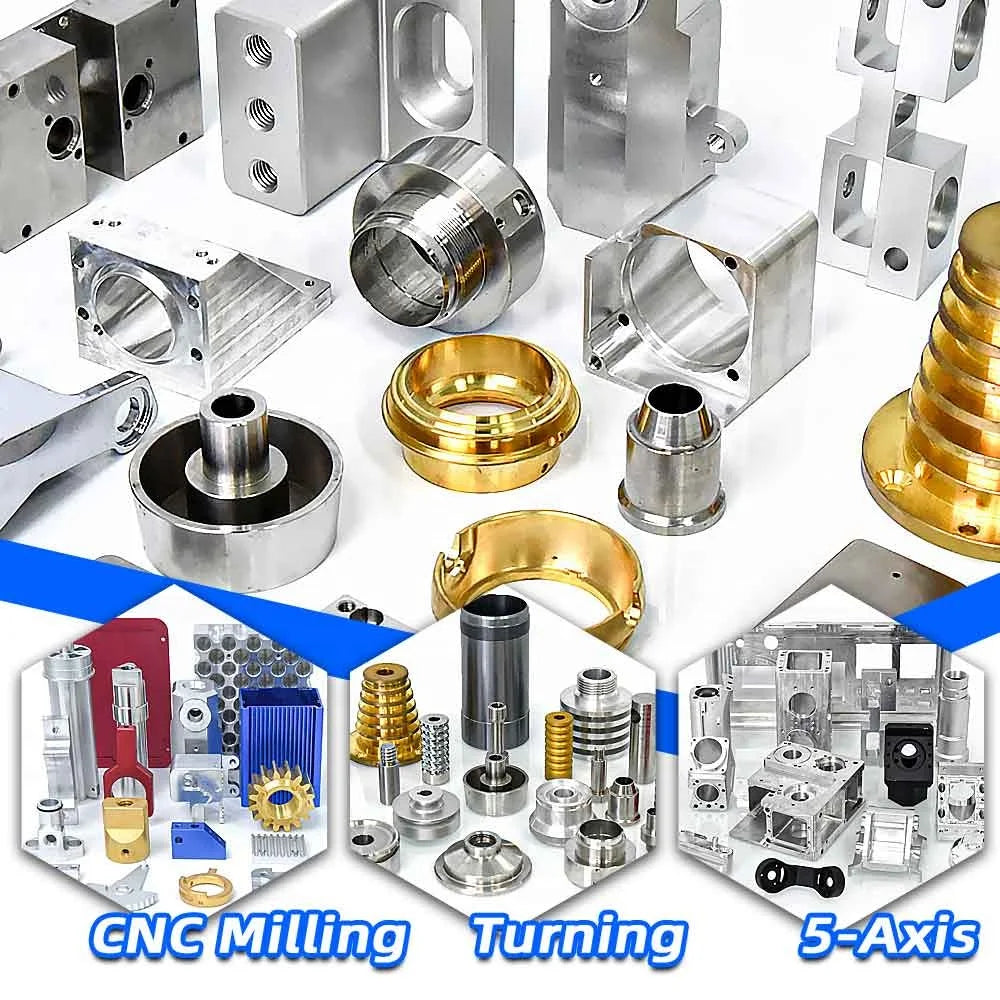 Customized CNC Machining of Aluminum Brass Steel OEM Parts Precision Prototyping with Lathe Milling & Wire EDM Factory Service