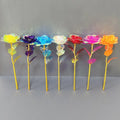 Shiny Led Gold Foil 24K Rose Flor Navidad Proposal Anniversary Valentines Birthday Mothers Christmas Day Holiday Gifts Flower