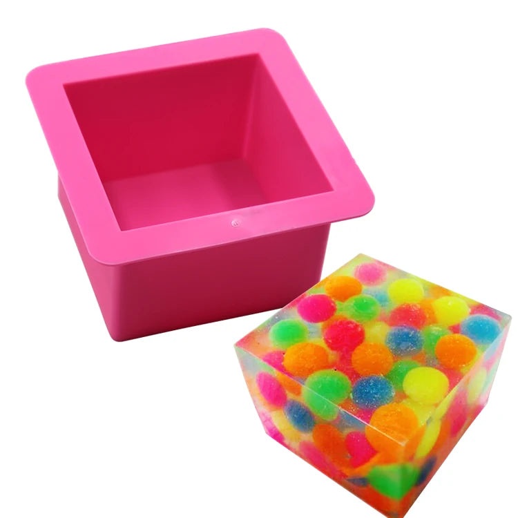1 Cavity 500ML Square Soap Mold Custom Logo Reusable Soap Making Molds Silicone Custom for Soap Making