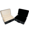 China Factory Wholesale Pu Leather Necklace Black Jewelry Storage Box Packaging Box Large Capacity Large Quantity Bracelet Box