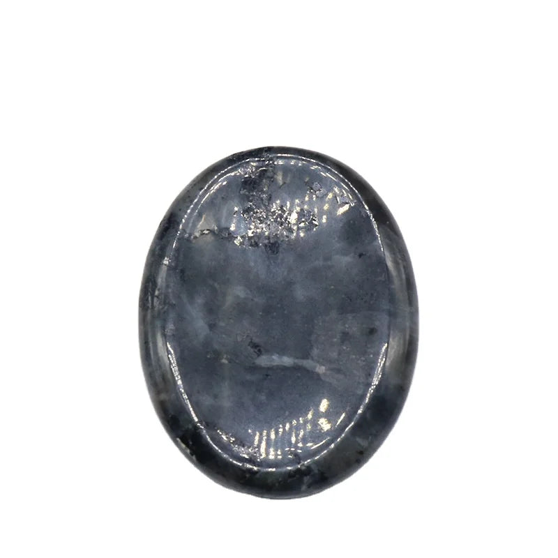 DIY Healing Crystal for Anxiety Stress Relieve Energy Oval Pocket Palm Polished Black Labradorite Worry Tumbled Stone