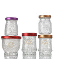 50ml 75ml 100ml Luxury Mini Bird Nest Design Food Jam Spice Storage Jar Glass Honey Bottle with Metal Lids