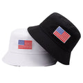 Summer Outdoor Adult USA Flag Fisherman Hat Customize Men 100% Cotton Bucket Hat With Custom Embroidery Applique logo