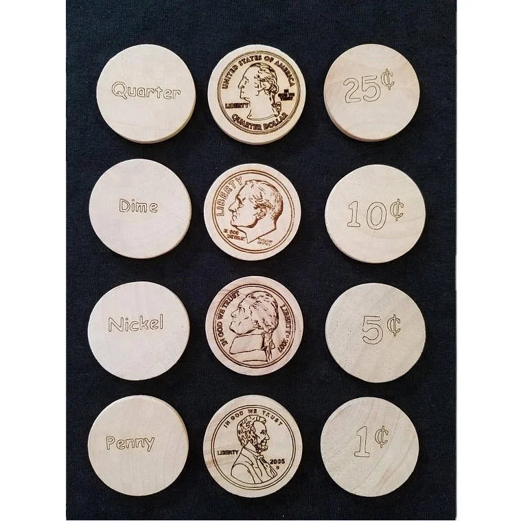 Laser Cutting and Engraving Wooden Birthday Coupons Reward Tokens  Wooden Coins for Learning Education