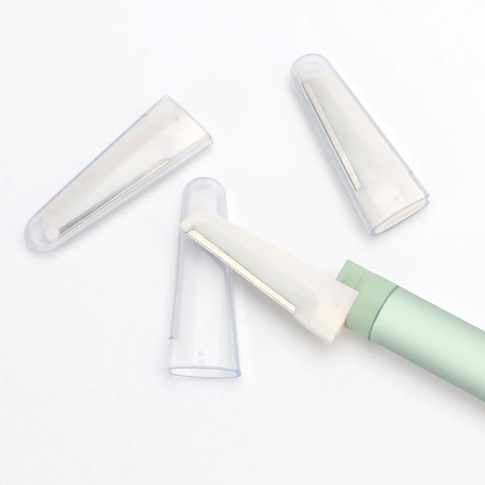 Metal Eyebrow Razor Dermaplaning Tool Replaceable Razor Head Eyebrow Trimmer