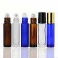 Wholesale 10ml Frosted Glass Essential Oil Roller Bottles Perfume Oil Roll-on Glass Bottle with Roller for Ball for Skin Care